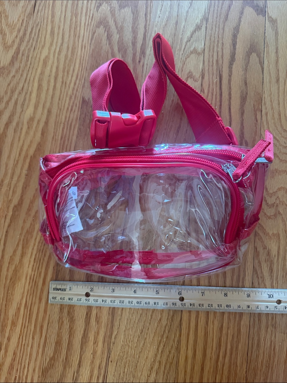 Clear Red Fanny Pack